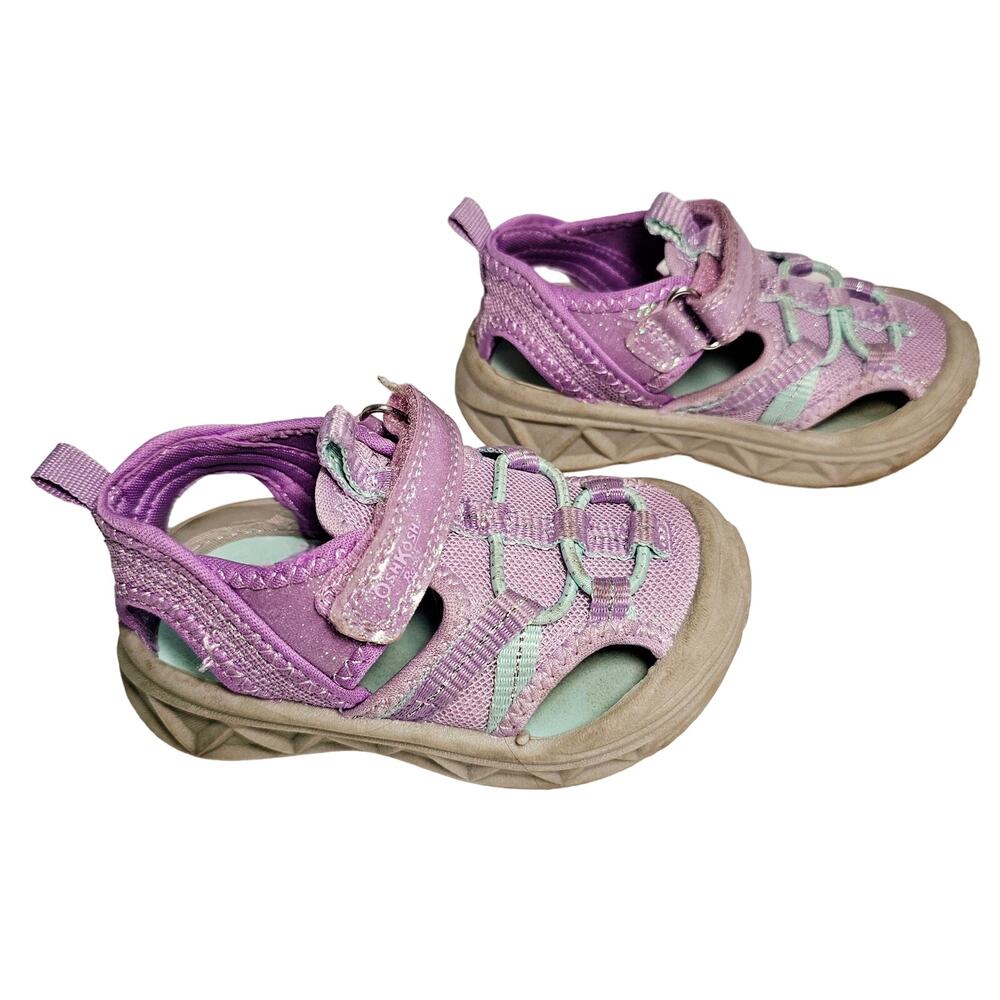 OshKosh Everplay Flexible Outsole Bump Toe Sandal Purple Lilac Toddler Size 5